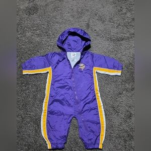 Vikings Hooded Baby Windbreaker Jumpsuit